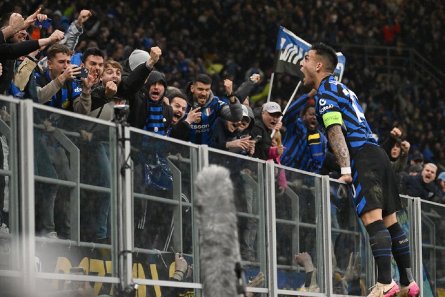 Lautaro Martínez, un gol en la ida y otro en la vuelta para Inter.