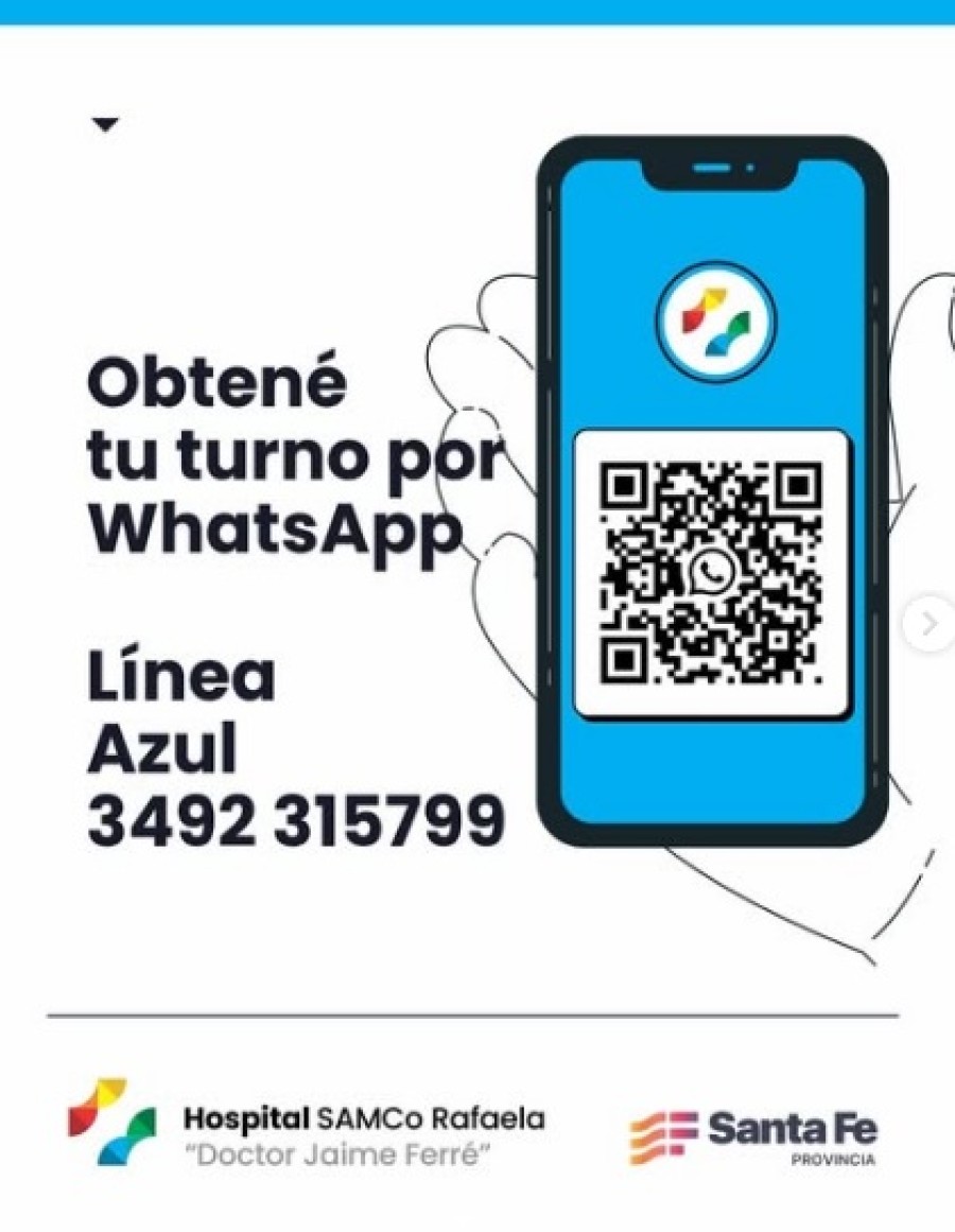 Nuevas líneas de WhatsApp para solicitar turnos en el Hospital “Dr. Jaime Ferré”.