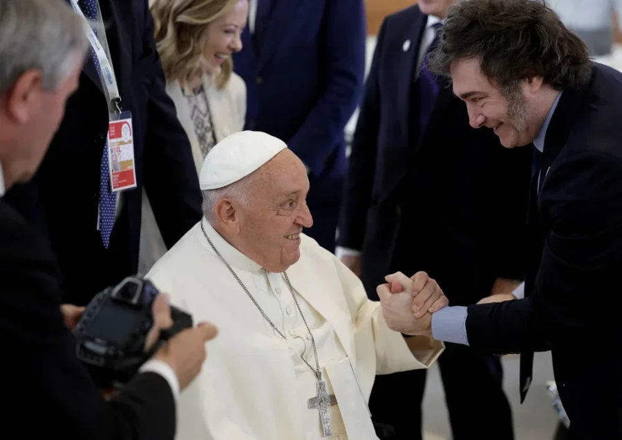 El encuentro entre el papa Francisco y Javier Milei.