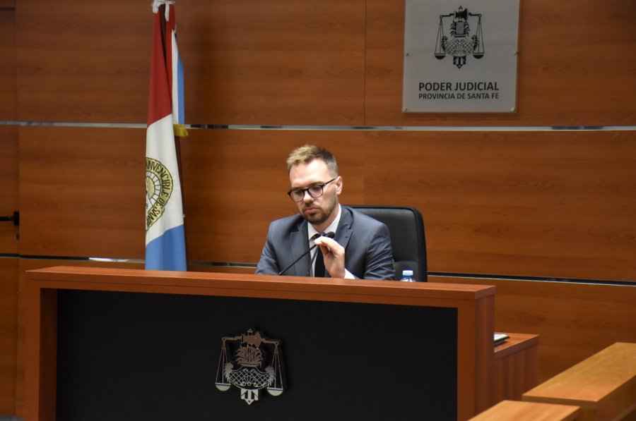 El juez Nicol&aacute;s Stegmayer este viernes en los Tribunales de San Crist&oacute;bal. (PODER JUDICIAL)