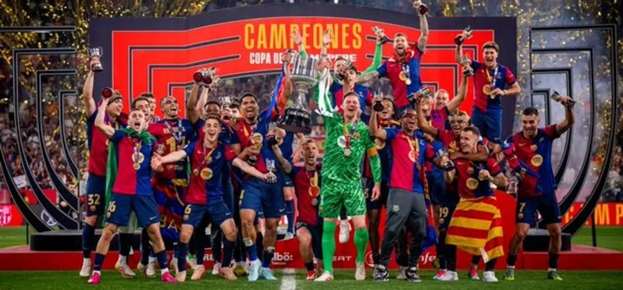 El festejo interminable de Barcelona en la Copa del Rey.