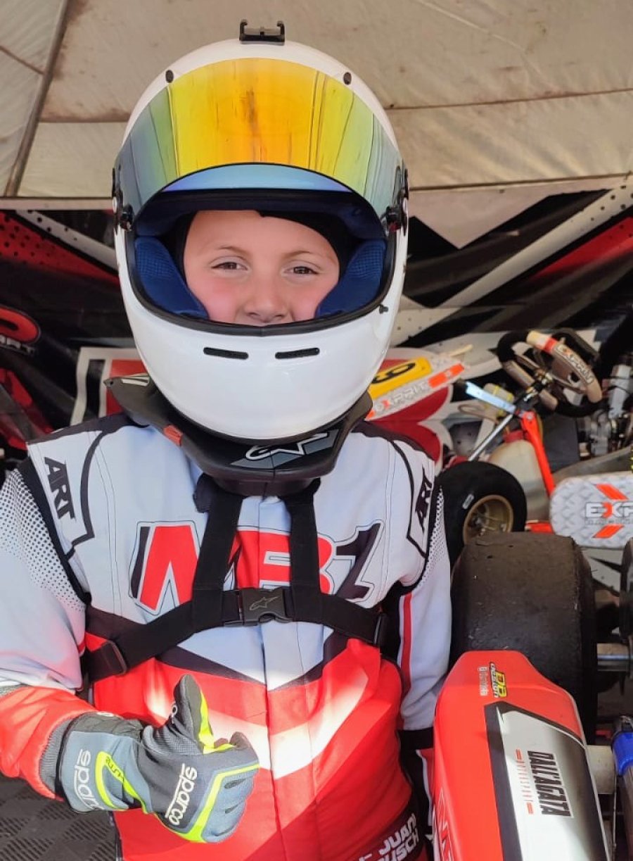 "Juani" cumpli&oacute; una brillante labor en el kart&oacute;dromo porte&ntilde;o.