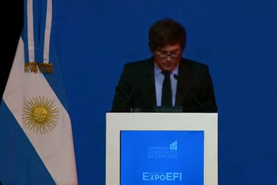 Milei habló ante inversores y economistas.