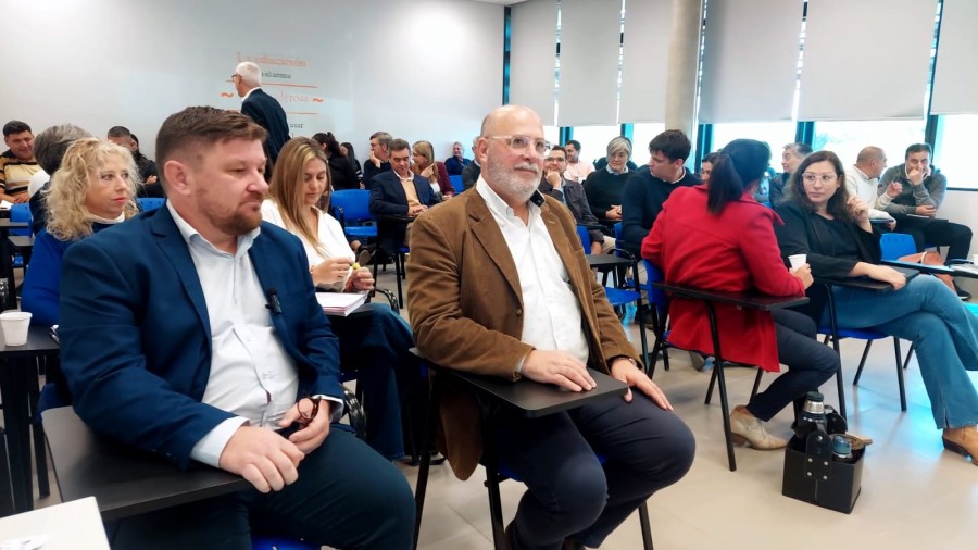 pablo Pinotti y Fabián Bongiovanni  durante la actividad.