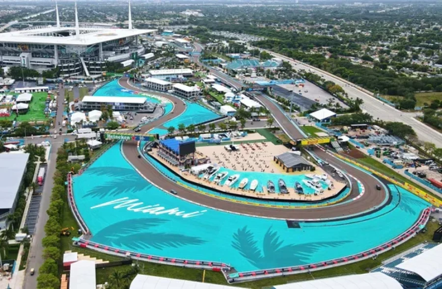 As&iacute; se ve el circuito donde se corre el GP de Miami.