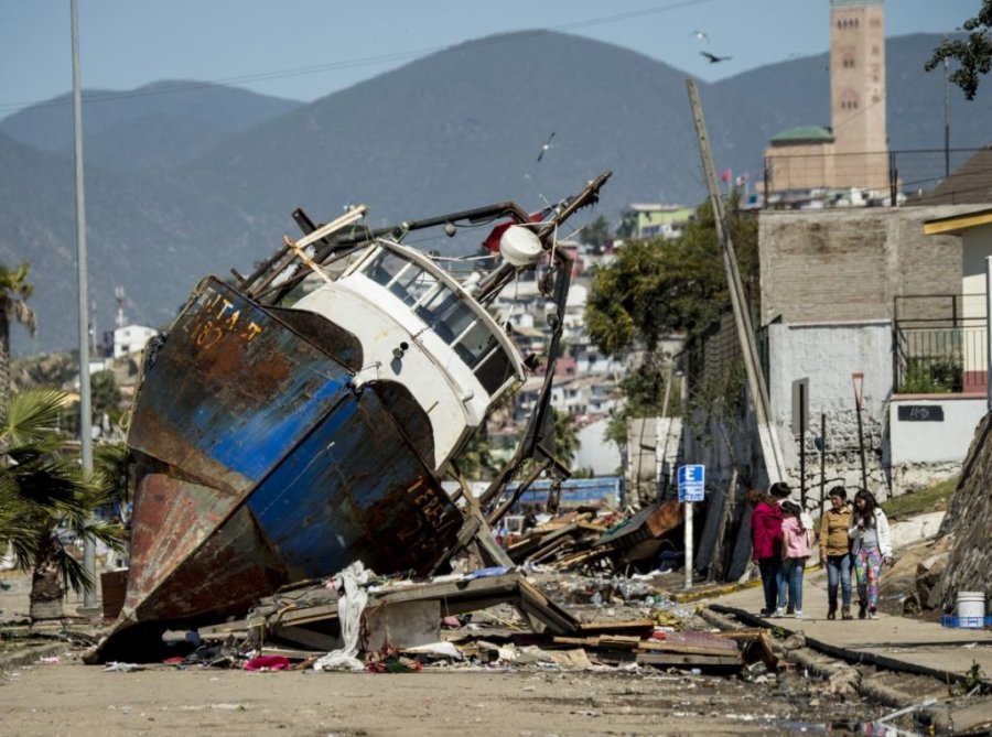 TERREMOTO. Aunque se levantó el alerta por tsunami, siguen las medidas de prevención tras el sismo en Chile.