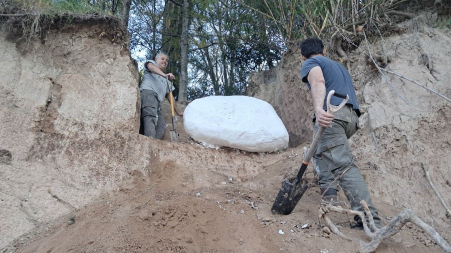 Provincia realizó un importante rescate paleontológico en el arroyo Pavón.
