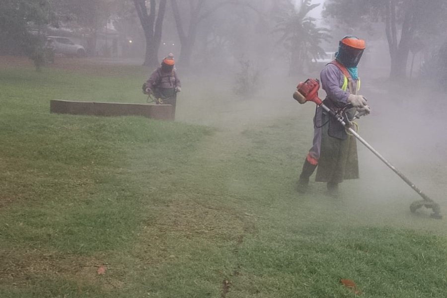 Las tareas se est&aacute;n desarrollando como parte del plan de mantenimiento urbano. (FOTO PRENSA MUNICIPAL)