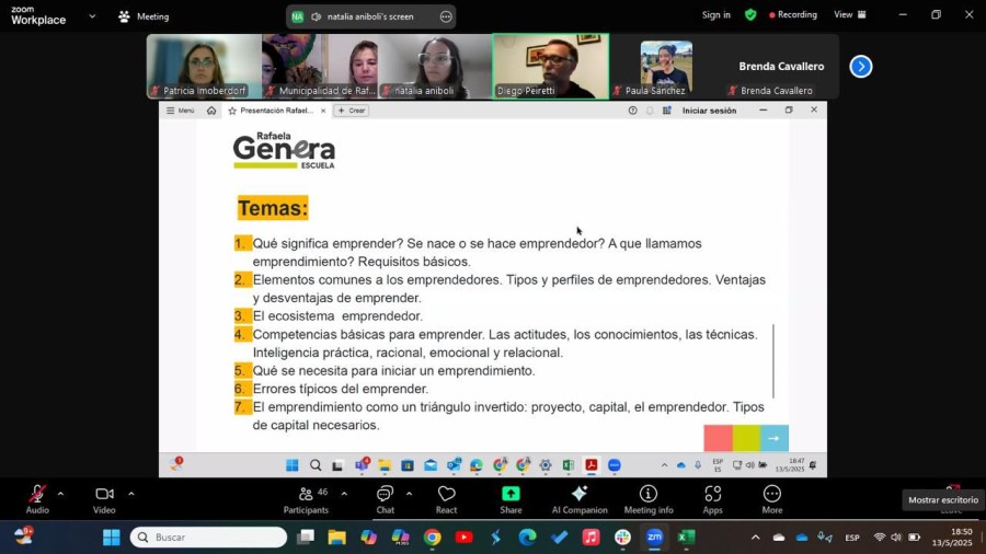 La clase estuvo a cargo de Natalia Aniboli y Diego Peiretti.