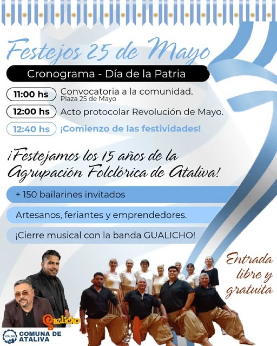 El programa previsto para el 25 de mayo.