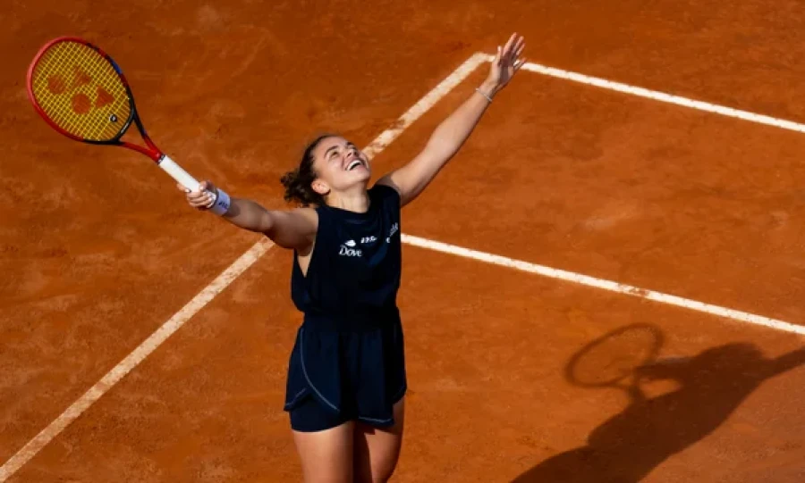 CONSAGRADA. La tenista italiana, muy feliz.