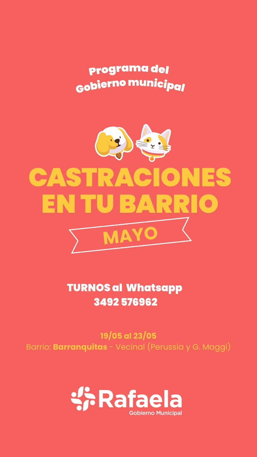 Durante estas sesiones &uacute;nicamente se realizar&aacute;n castraciones.