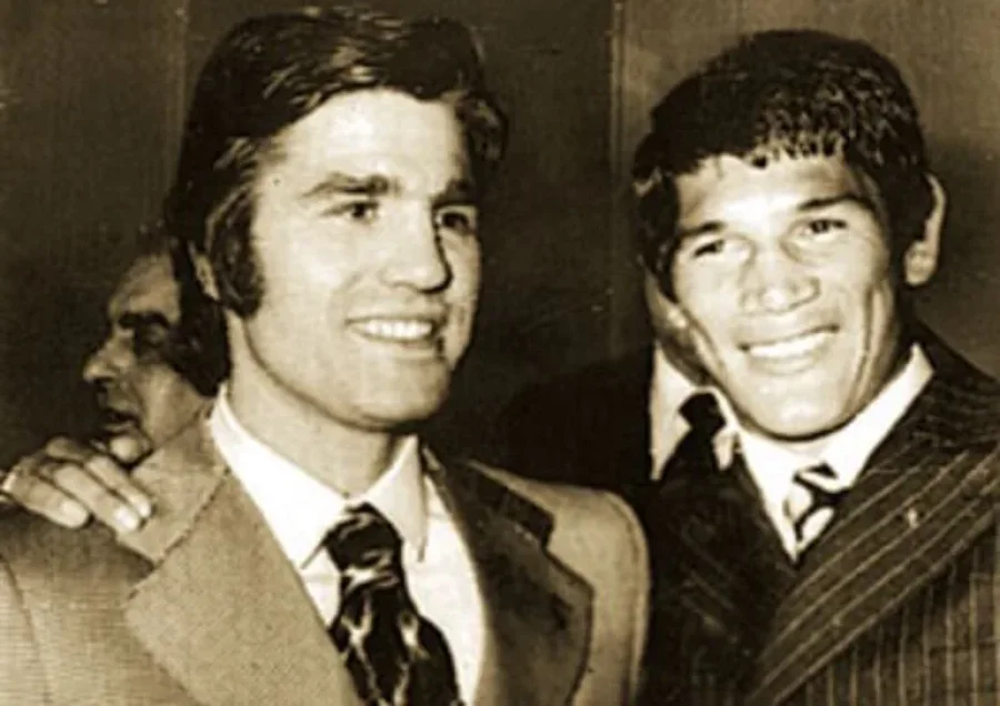 Benvenuti y Monzón, toda una postal; fueron rivales y también buenos amigos