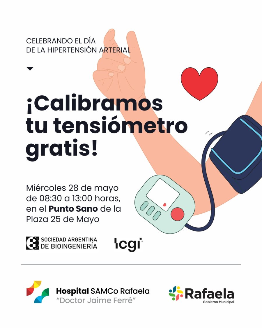 ACTIVIDAD. se llevar&aacute; a cabo el pr&oacute;ximo mi&eacute;rcoles 28 de mayo, de 08:30 a 13:00 horas, en la Plaza 25 de Mayo.