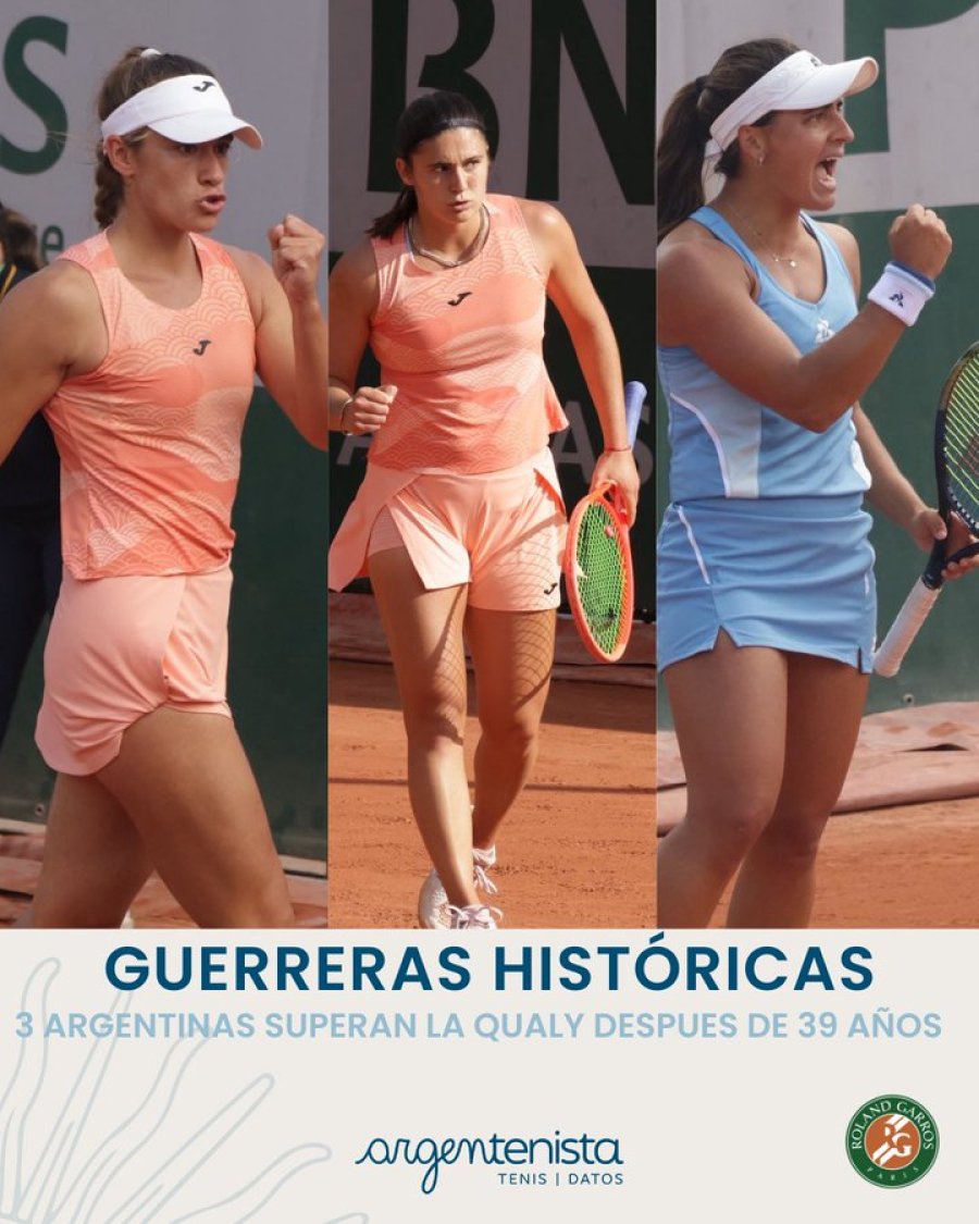 AL MAIN DRAW. Las jugadoras argentinas.