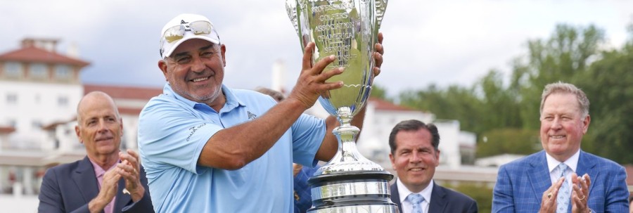 CONSOLIDADO. El golfista cordob&eacute;s levant&oacute; un nuevo trofeo del circuito de veteranos.