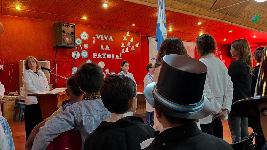 Una de las actividades de la celebración patriótica.