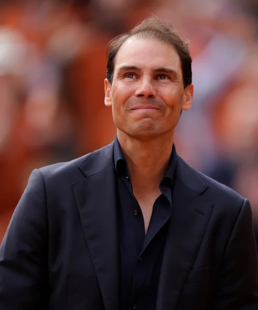 Rafael Nadal, durante su homenaje en Roland Garros.