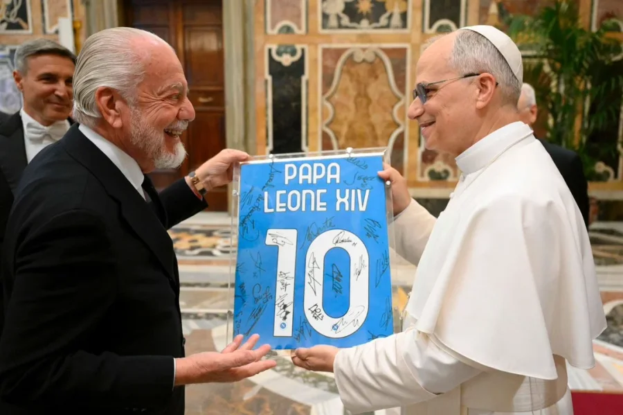 El Papa León XIV recibió al Napoli campeón de la Serie A.