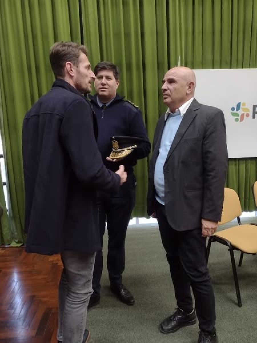 El Intendente sanvicentino en un momento del encuentro.