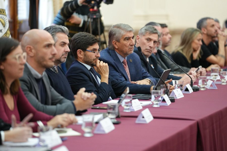 JUNTA PROVINCIAL DE SEGURIDAD. El gobernador santafesino estuvo presente en el encuentro que se desarrolló hoy en Rosario.