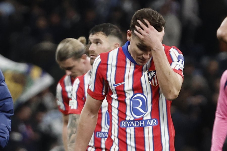 Julián Álvarez, durante aquel fatídico día del Atlético.
