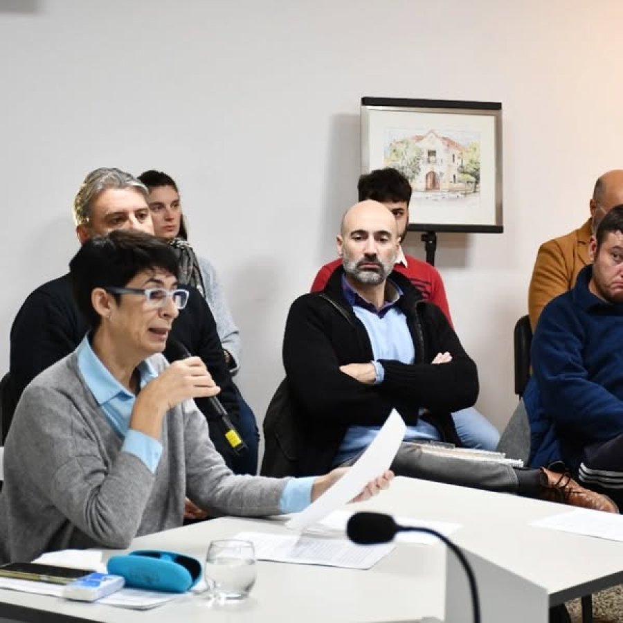 Andrea Ochat durante su exposición.