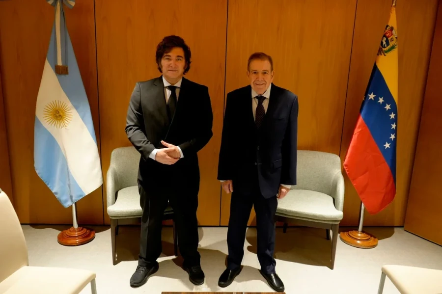 El presidente Javier Milei se reunió esta mañana con el opositor venezolano Edmundo González Urrutia.