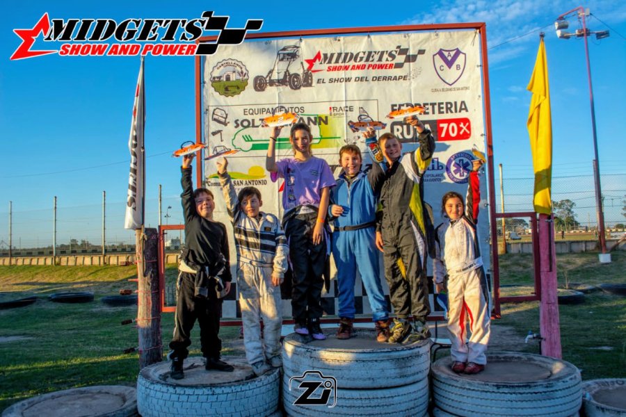 El podio de la cuarta fecha del Mini Power en San Antonio - Castellanos.