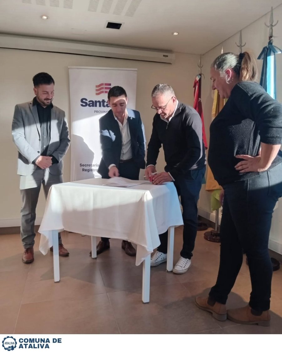 Momentos en que fue suscripto el convenio.