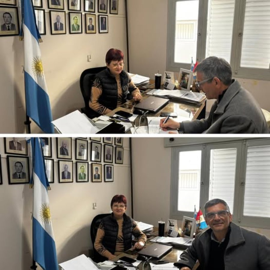 Susana Giménez y Horacio Bertoglio durante el encuentro.