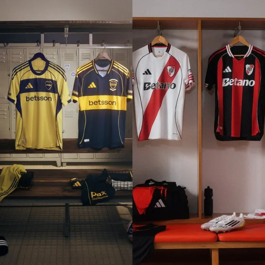 Boca y River estrenaron su indumentaria para el Mundial de Clubes.