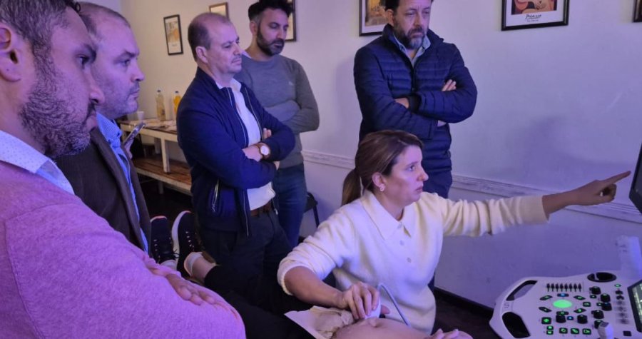 Integrantes de equipos de Salud durante la capacitación en el Hospital "Dr. Jaime Ferré" de Rafaela.