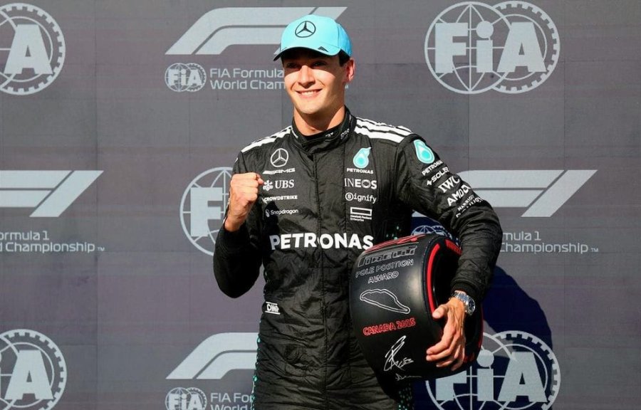 George Russell logró el mejor tiempo en la clasificación de la F1.