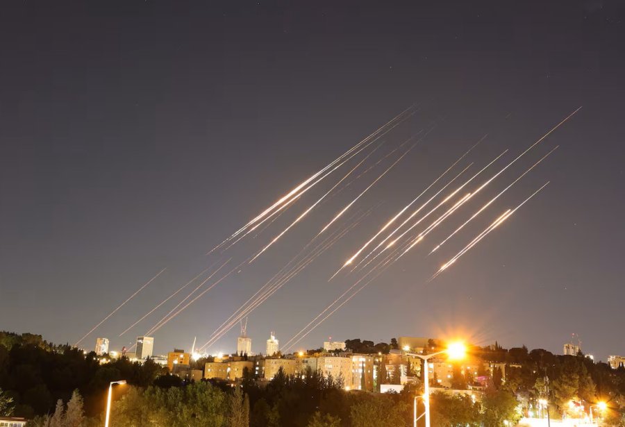 Misiles balísticos sobre el cielo de Jerusalén este sábado.
