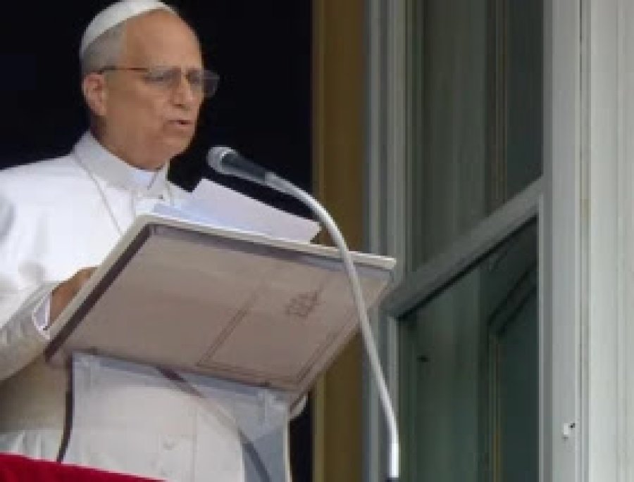 El pontífice durante su mensaje.