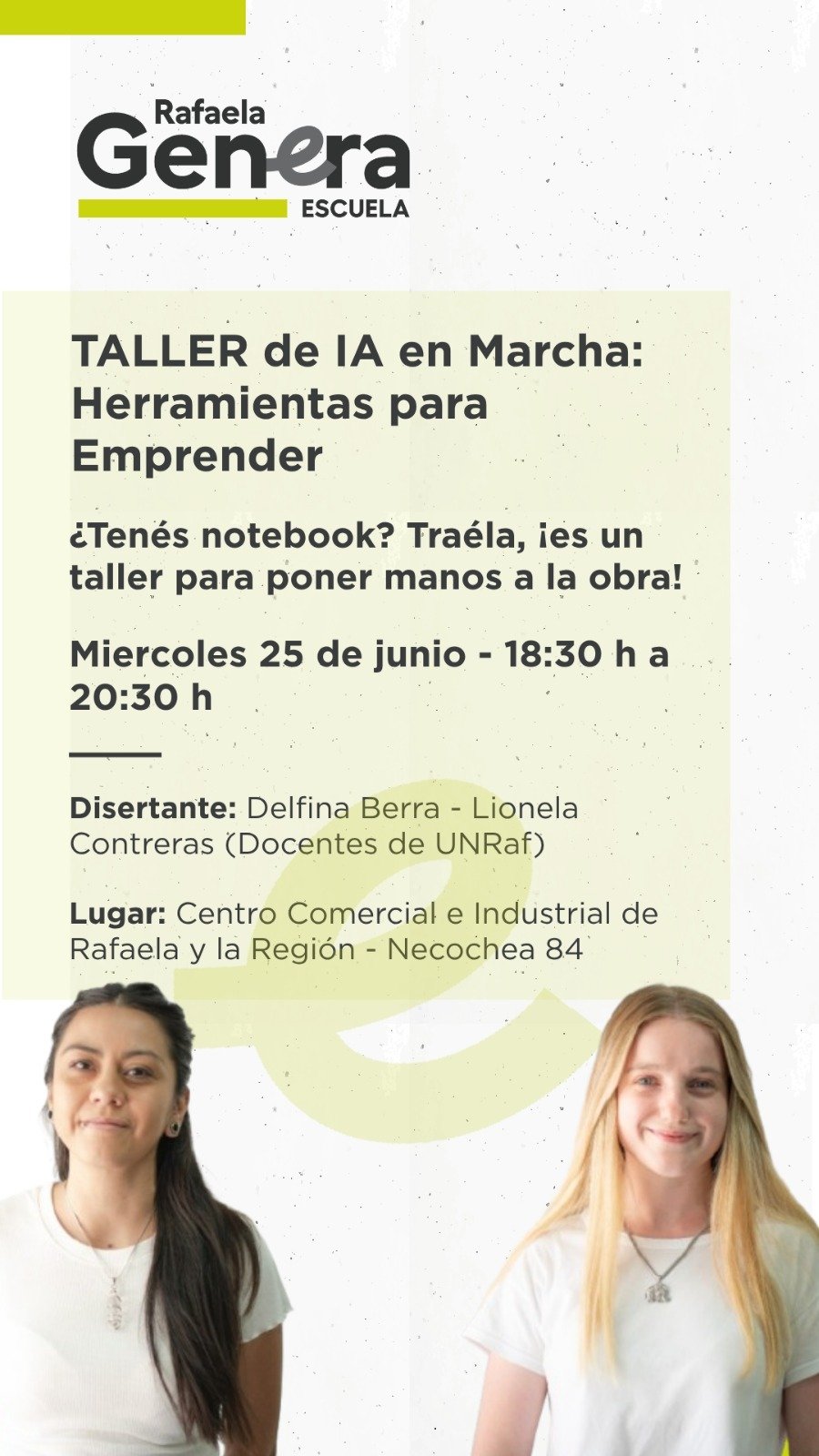 Últimos cupos para esta propuesta.