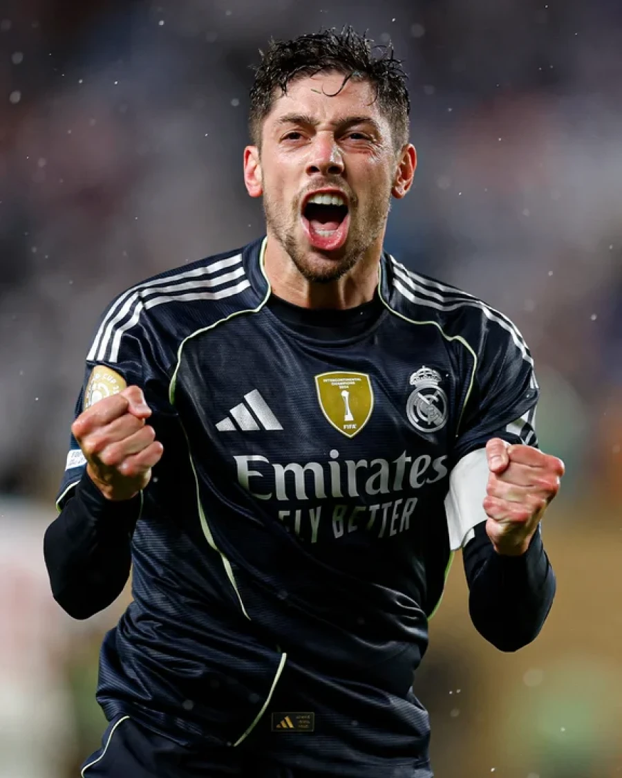 URUGUAYO. El festejo de Valverde.