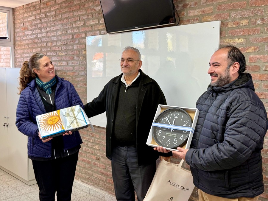 María Gabriela Brusco, Alcides Calvo y Marcos Andrés.