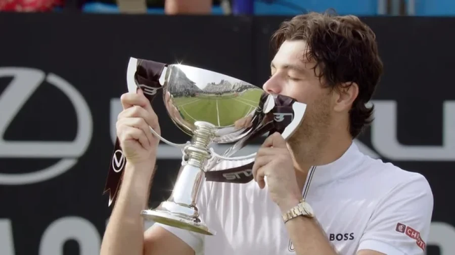 EN GANADOR. Llega de la mejor manera a Wimbledon.