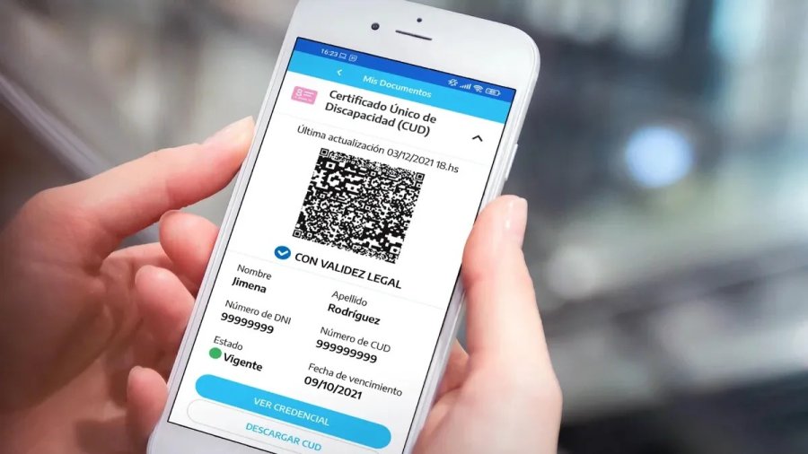 DOCUMENTO. El CUD tiene validez nacional y acredita la condición de discapacidad de una persona.