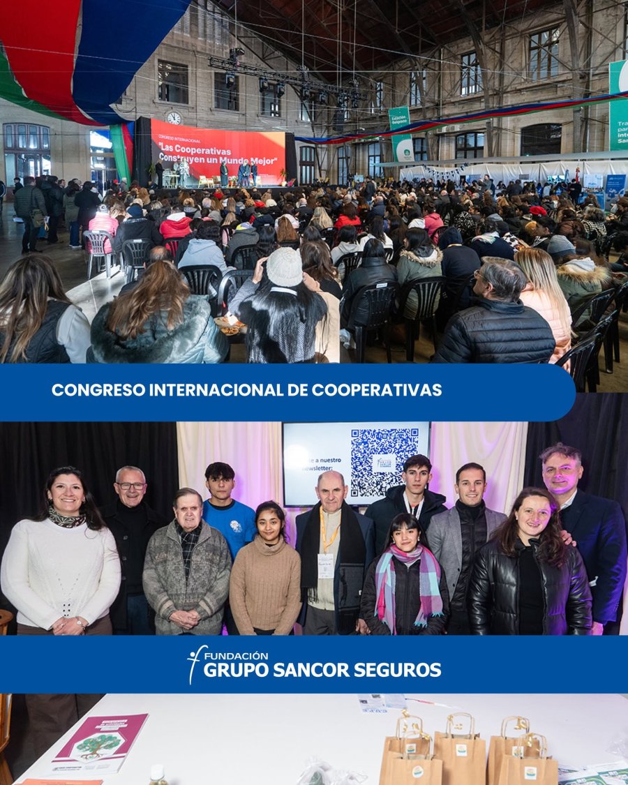 Vista general del encuentro y los sunchalenses en la parte inferior de la imagen.