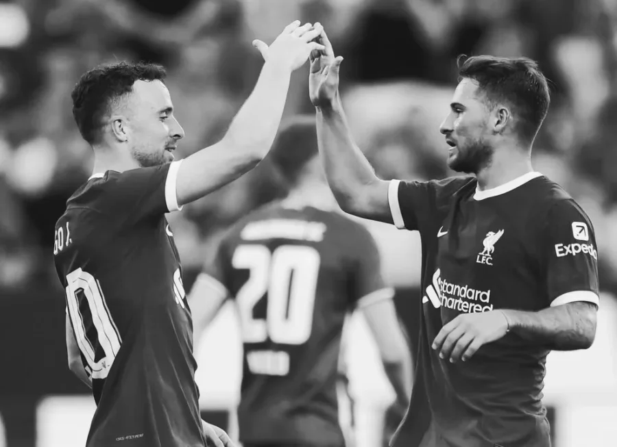 La imagen que compartió Mac Allister para despedir a Diogo Jota.