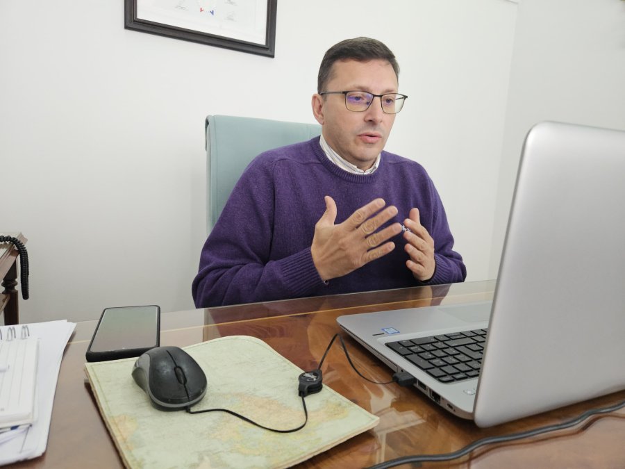 Lisandro Mársico durante su participación en la Audiencia organizada por Vialidad Nacional.