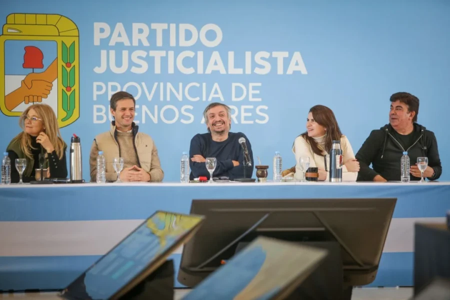 Ver&oacute;nica Magario, Nicolas Mantegazza, M&aacute;ximo Kirchner, Mariel Fern&aacute;ndez y Fernando Espinoza. (FOTO PJ/NA)