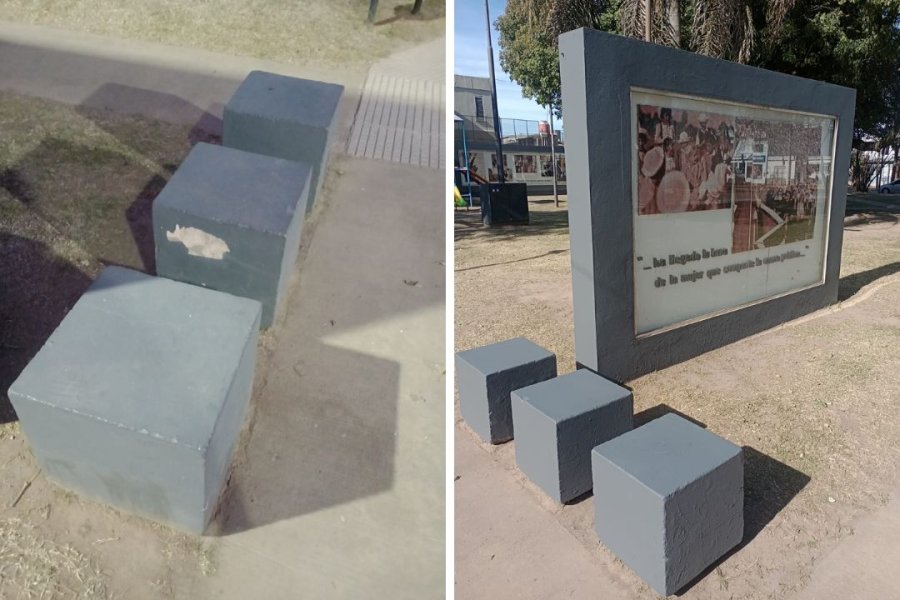 TRABAJOS TERMINADOS. Se intervinieron juegos, mobiliario e infraestructura general.