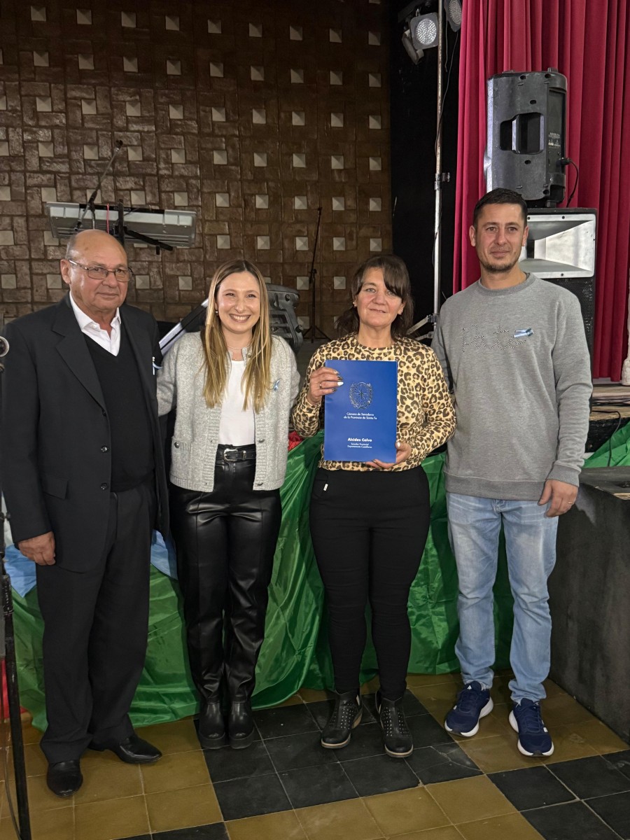 El instante protocolar de la fiesta.