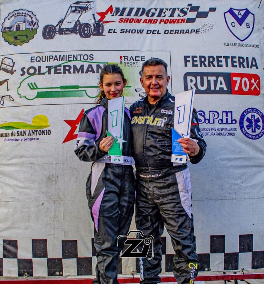 GANADORES. Trinidad Windholz y Fernando Merke.