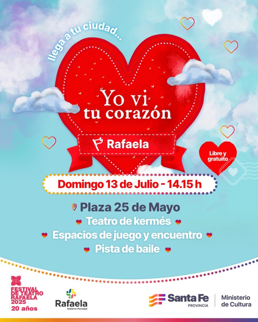 Yo vi tu corazón en el Festival de Teatro de Rafaela.