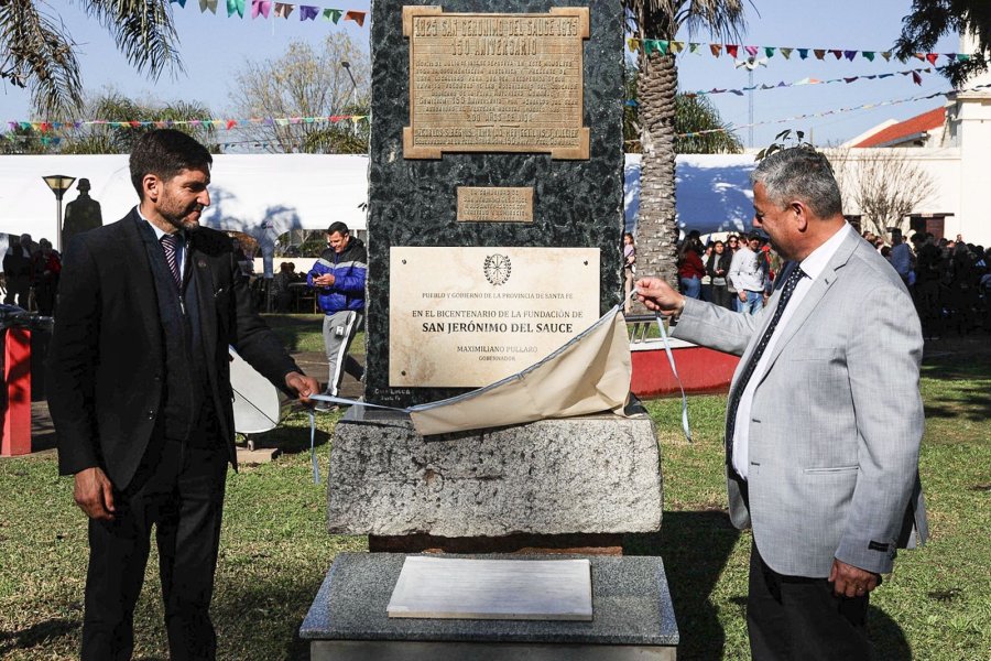 “Con esfuerzo propio, invertiremos 1.500 millones de dólares en infraestructura este año en toda la provincia”, afirmó Pullaro en San Jerónimo del Sauce.